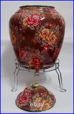Pure Copper Matka Water Dispenser Pot with Tap & Lid for Storage Water Home