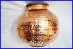 Pure Copper Pitcher Matka Water Pot Container Home Hotel Restaurant Ayurveda