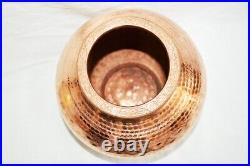 Pure Copper Pitcher Matka Water Pot Container Home Hotel Restaurant Ayurveda