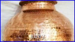 Pure Copper Pitcher Matka Water Pot Container Home Hotel Restaurant Ayurveda