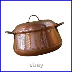 Pure Copper Pot Beautiful Shape Thick Double Handles for Stovetops Stockpot