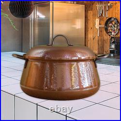 Pure Copper Pot Beautiful Shape Thick Double Handles for Stovetops Stockpot