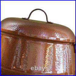 Pure Copper Pot Beautiful Shape Thick Double Handles for Stovetops Stockpot