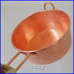 Pure Copper Pot Milk Water Scoop Thick Jam Casserole Handle Authentic