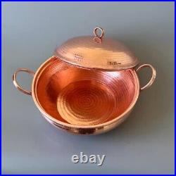 Pure Copper Pot Stew Pot Lid Thick Handmade Casserole Soup Pot Gas/Induction