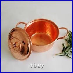 Pure Copper Pot Thick Induction Cook With Lid Handmade Milk Jam Soup Casserole
