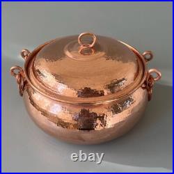 Pure Copper Soup Pot With Lid Stewed Rice Thick Induction Cooker Double Handle