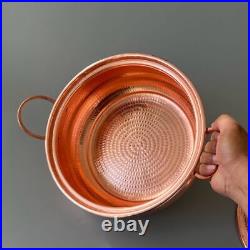 Pure Copper Stew Pot Thick Soup Handle Handmade Tableware High Quality