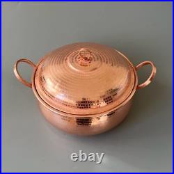 Pure Copper Stew Pot Thick Soup Handle Handmade Tableware High Quality
