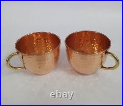 Pure Copper Tea Pot, Copper Kettle With 2 Serving Tea Cups Set Gifts For Father