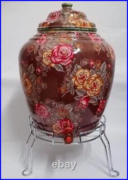 Pure Copper Water Dispenser 5 Litre Engraved (Matka/Pot) Container Pot Aayurveda