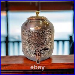 Pure Copper Water Dispenser Antique pot Container Good For Health Ayurveda 4 L