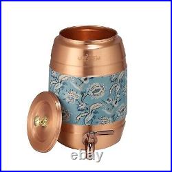 Pure Copper Water Dispenser Container Pot Matka Copper 5 LTR For Ayurveda Heath