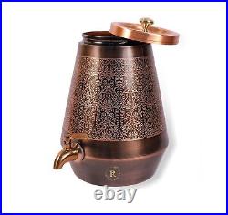 Pure Copper Water Dispenser Container Pot With Copper Lid Good For Health 5 Ltr