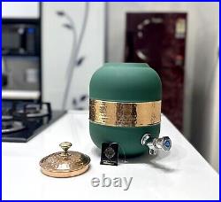 Pure Copper Water Dispenser Matka Pot Silk Finish for Health Benefits 5000 ML