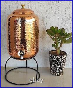 Pure Copper Water Dispenser Storage Water Copper Vessel Ayurveda Benefits 8 LTR