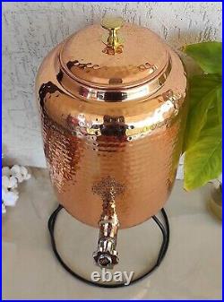 Pure Copper Water Dispenser Storage Water Copper Vessel Ayurveda Benefits 8 LTR