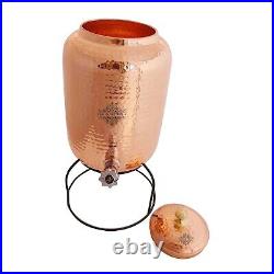 Pure Copper Water Dispenser Storage Water Copper Vessel Ayurveda Benefits 8 LTR