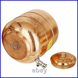 Pure Copper Water Dispenser Storage Water Copper Vessel Ayurveda Benefits 8 LTR