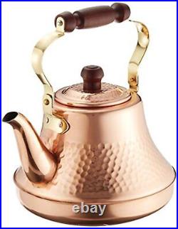 Pure Copper kettle 2.5L Japanese Wood Handle Tea Pot F/S withTracking# Japan New