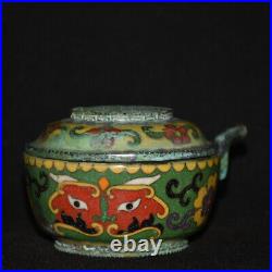 Pure copper cloisonne silk beastly picture wine pot decoration