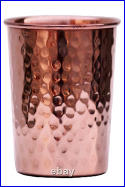 Pure copper drinkware water dispenser Pot water container tank 2 glass 1 bottle