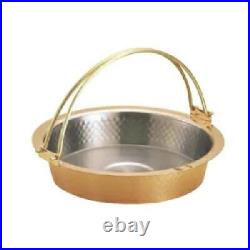 SHINKO Pure Copper Sukiyaki Nabe Pot with Handles Hammered 26cm Made in Japan