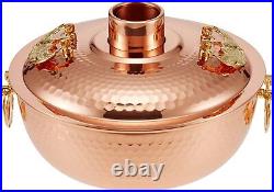 Sinkoukinzoku Pure copper Hammering Shabu-shabu pot 26cm bronze 3500ml s-1057h