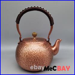 Table Decoration Pure Hand Made Red Copper Belt Filter Mesh Teapot and Wine Pot