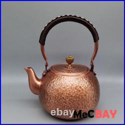 Table Decoration Pure Hand Made Red Copper Belt Filter Mesh Teapot and Wine Pot