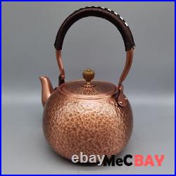 Table Decoration Pure Hand Made Red Copper Belt Filter Mesh Teapot and Wine Pot