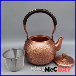 Table Decoration Pure Hand Made Red Copper Belt Filter Mesh Teapot and Wine Pot