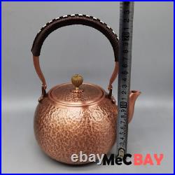 Table Decoration Pure Hand Made Red Copper Belt Filter Mesh Teapot and Wine Pot