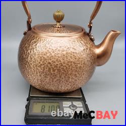 Table Decoration Pure Hand Made Red Copper Belt Filter Mesh Teapot and Wine Pot