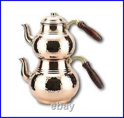 Turkish Copper Teapot, Pure Copper Tea Maker, Hammered Design, Samovar, TeaMaker