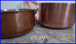 Two Vtg BEKA Marco Pierre White Copper Sauce Pans with Lid