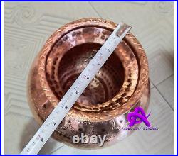 Vintage Pure Copper Hammered Design Water Pot For Water Storage, Health Benifits